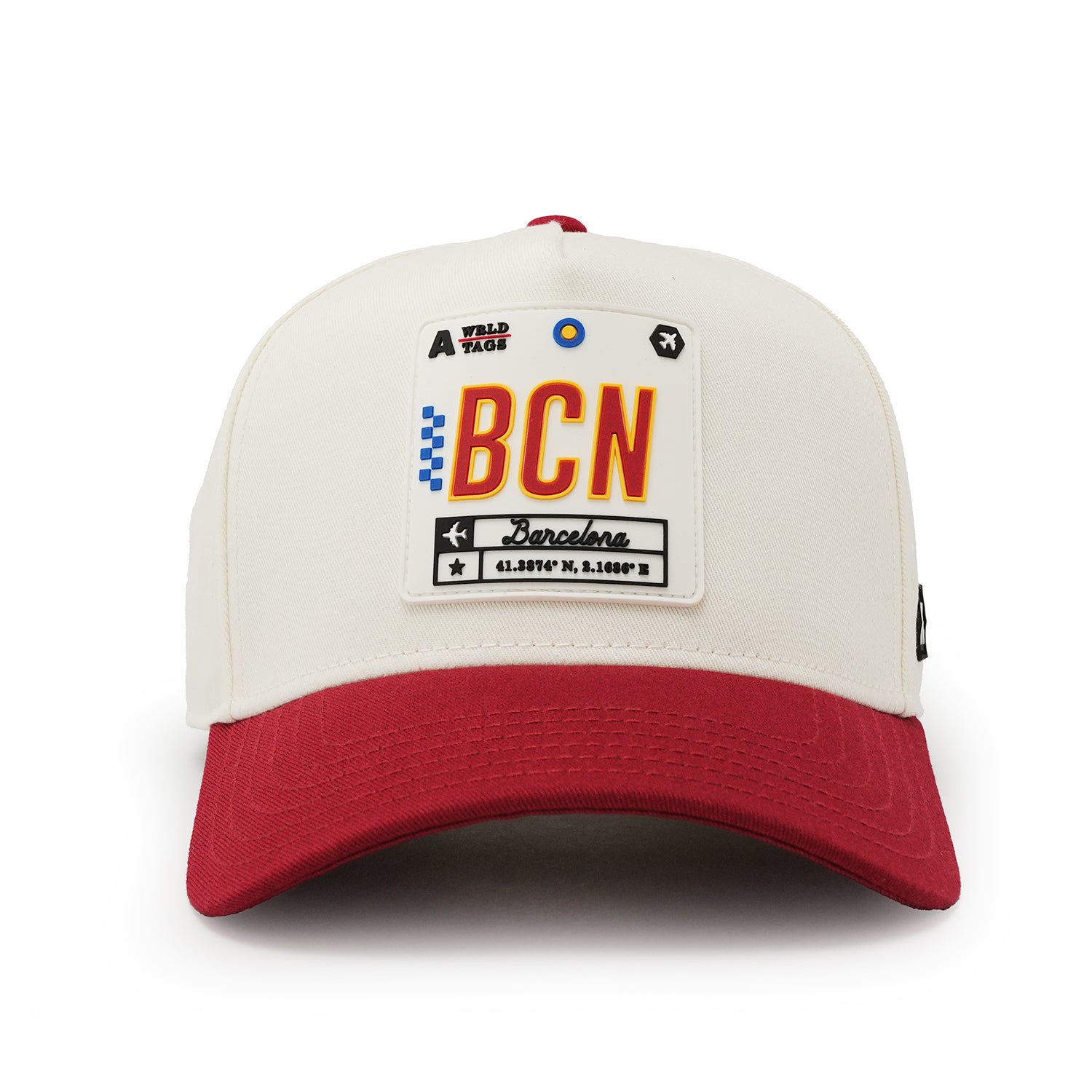 Barcelona Premium Twill Cap Natural/Cardinal