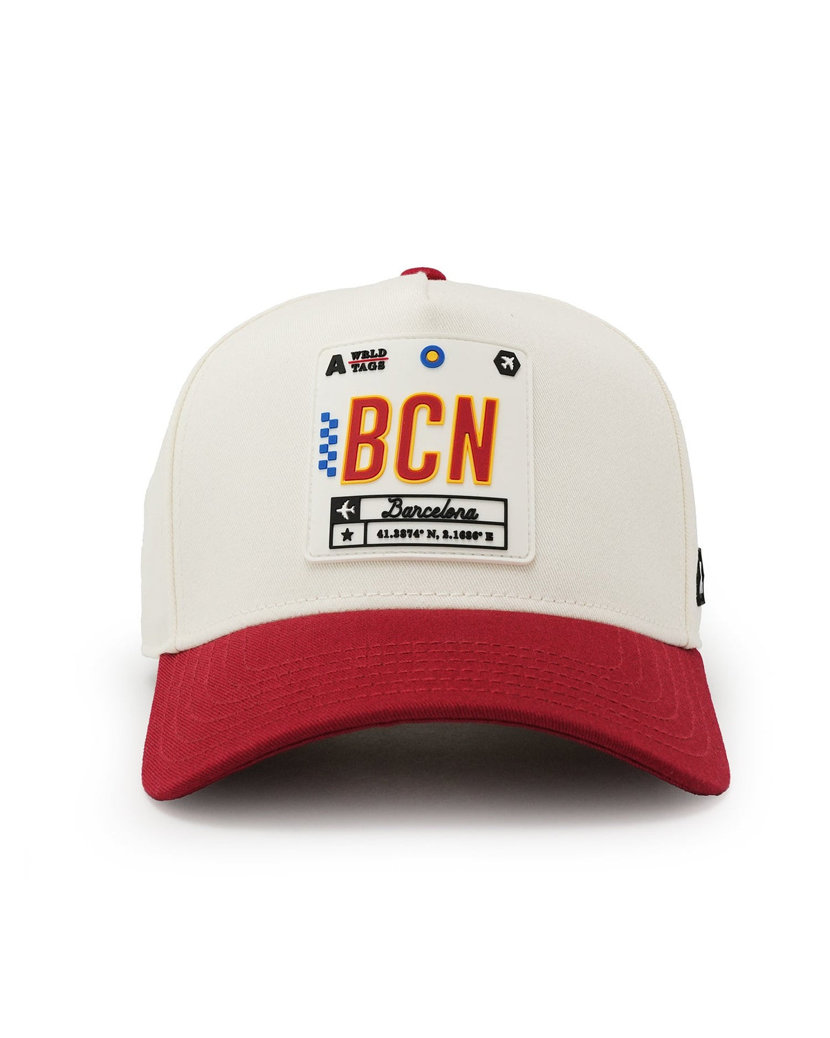 Barcelona Premium Twill Cap Natural/Cardinal