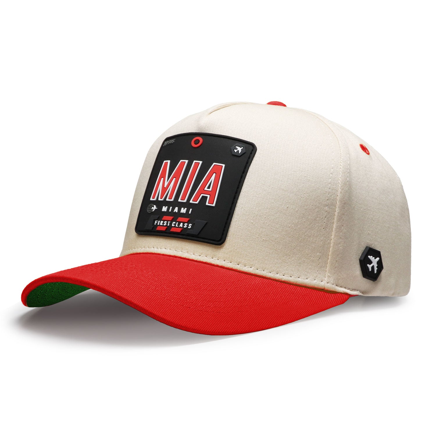 Miami Classic Cap - Natural/red