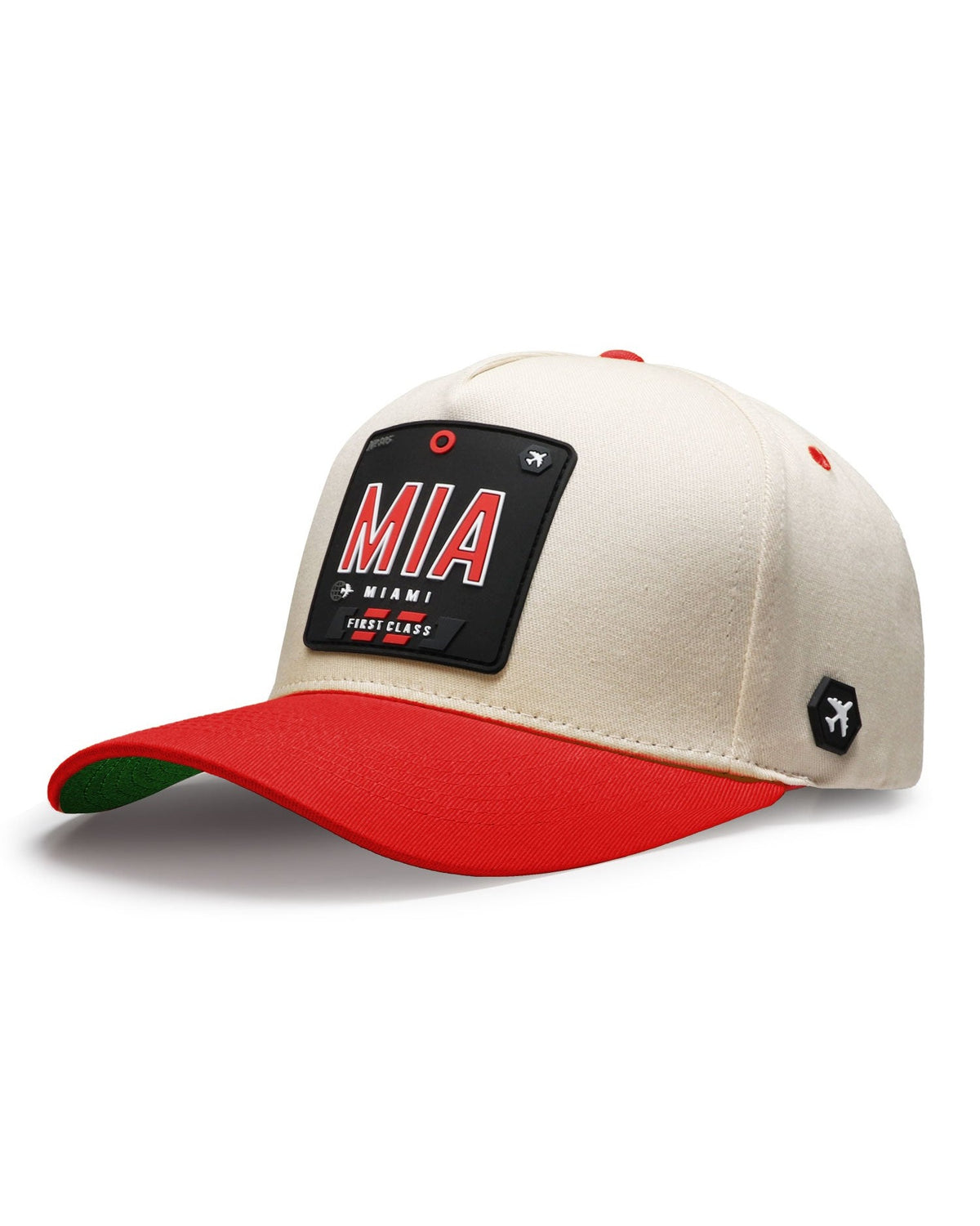 Miami Classic Cap - Natural/red