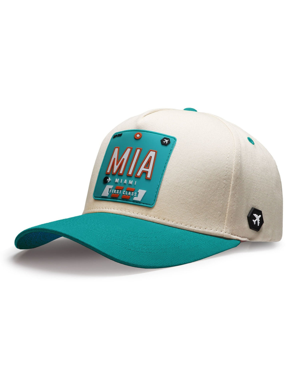 Miami Classic Cap - Natural/Teal