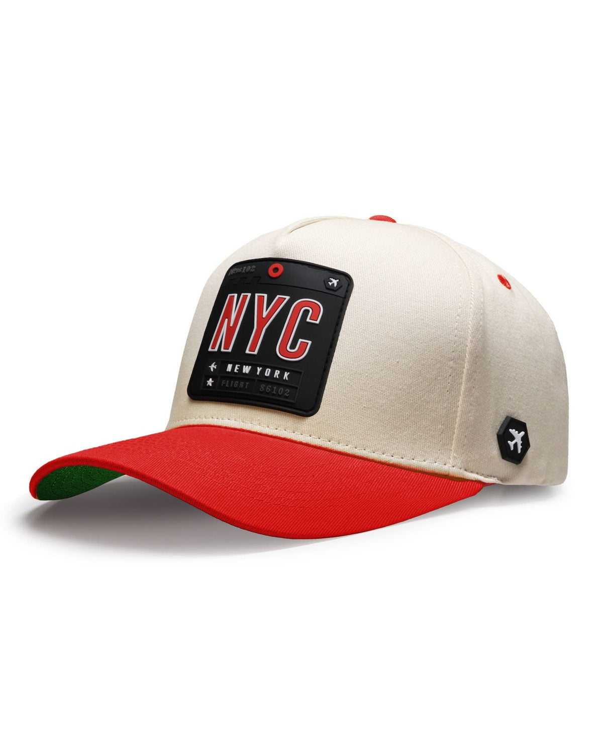 New York Classic Cap - Natural/Red