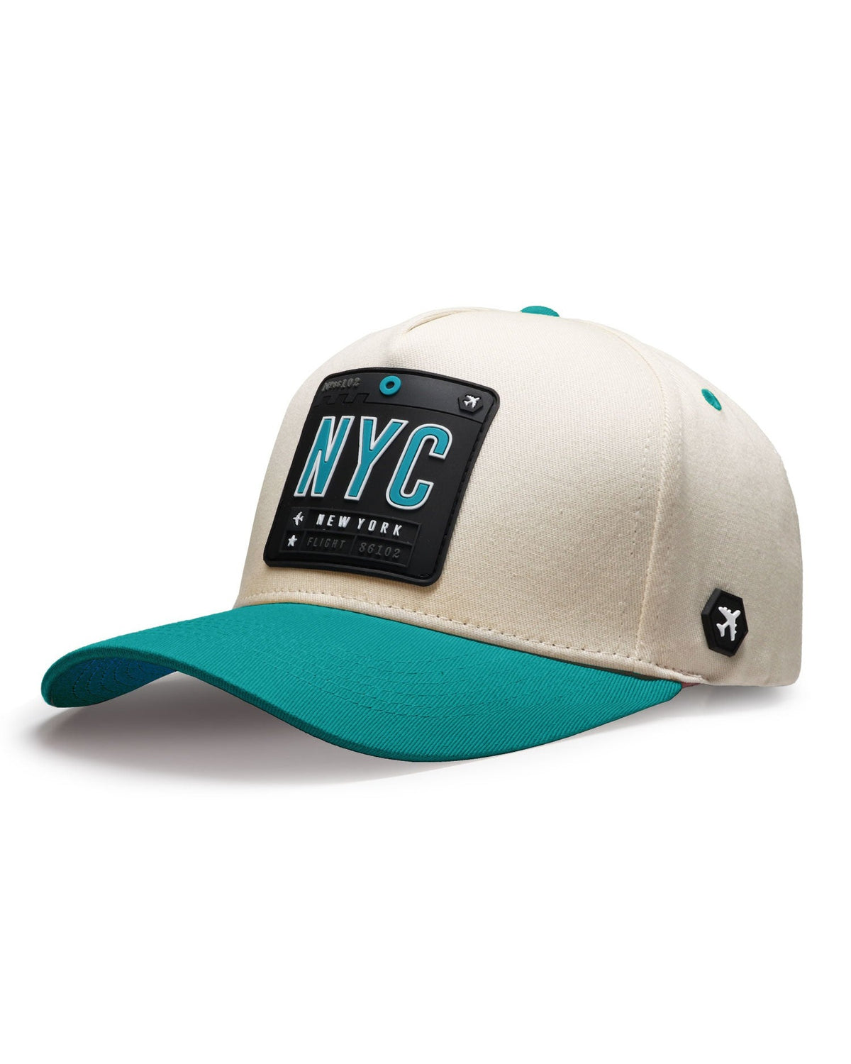 New York Classic Cap - Natural/Teal