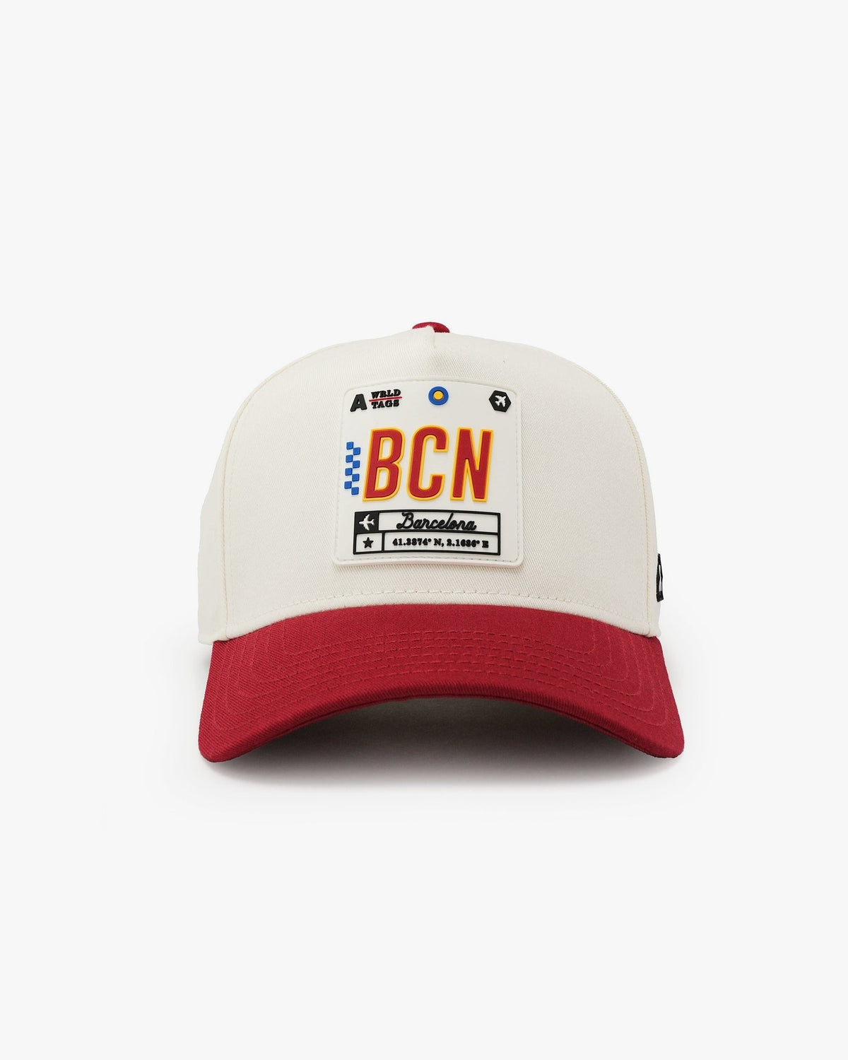 Barcelona Premium Twill Cap Natural/Cardinal