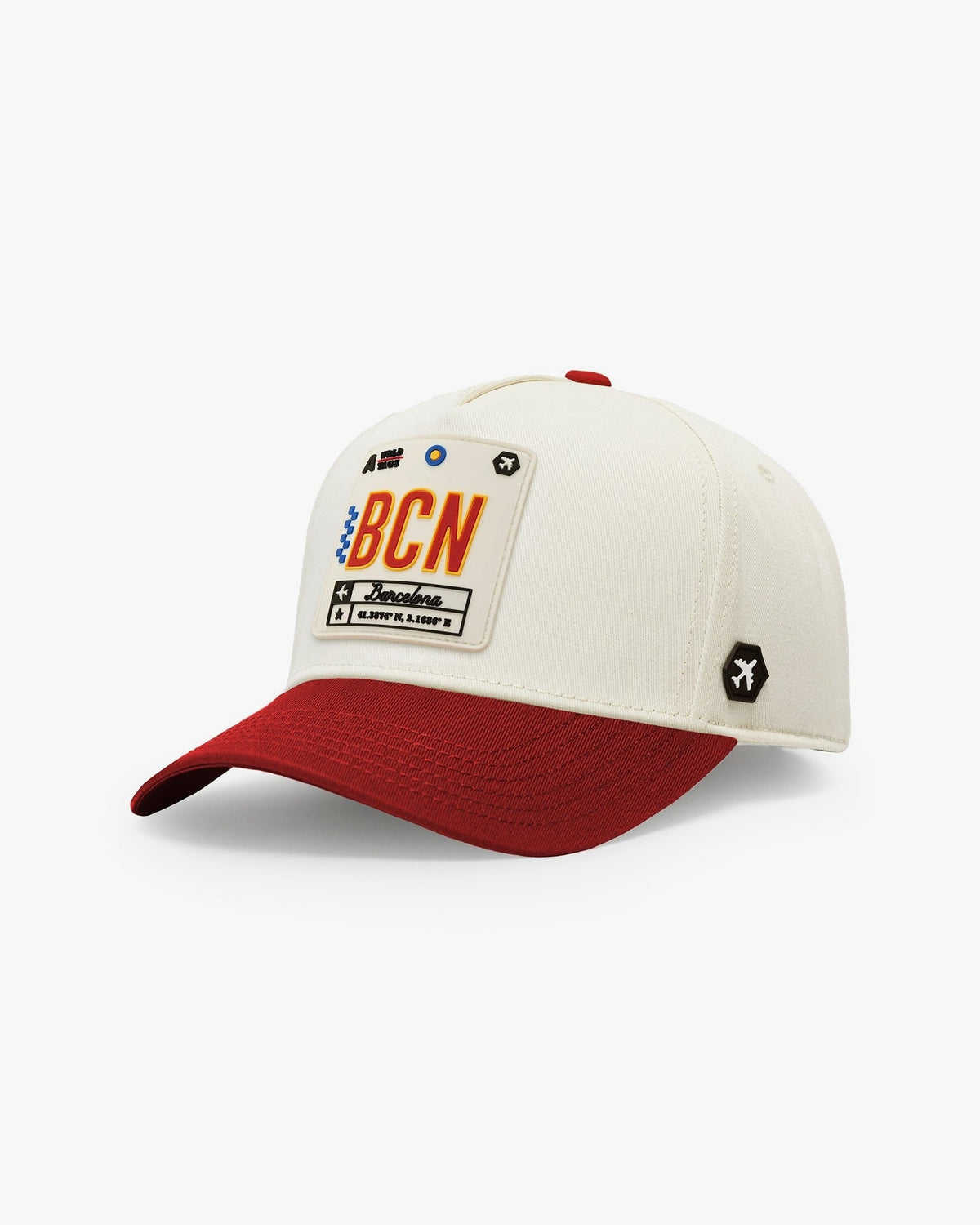 Barcelona Premium Twill Cap Natural/Cardinal