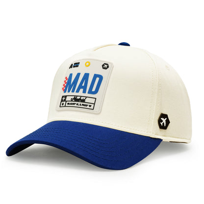 Madrid Premium Twill Cap Natural/Blue