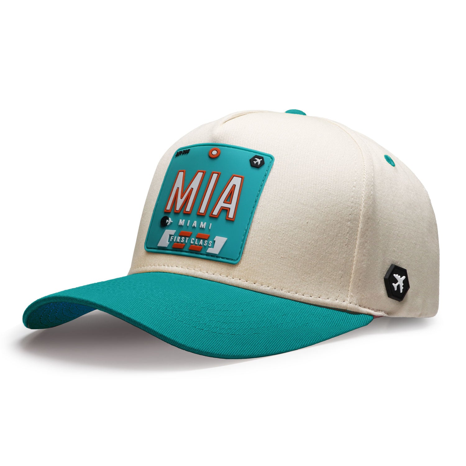 Miami Classic Cap - Natural/Teal