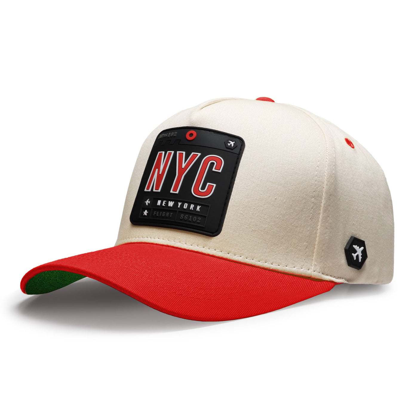 New York Classic Cap - Natural/Red