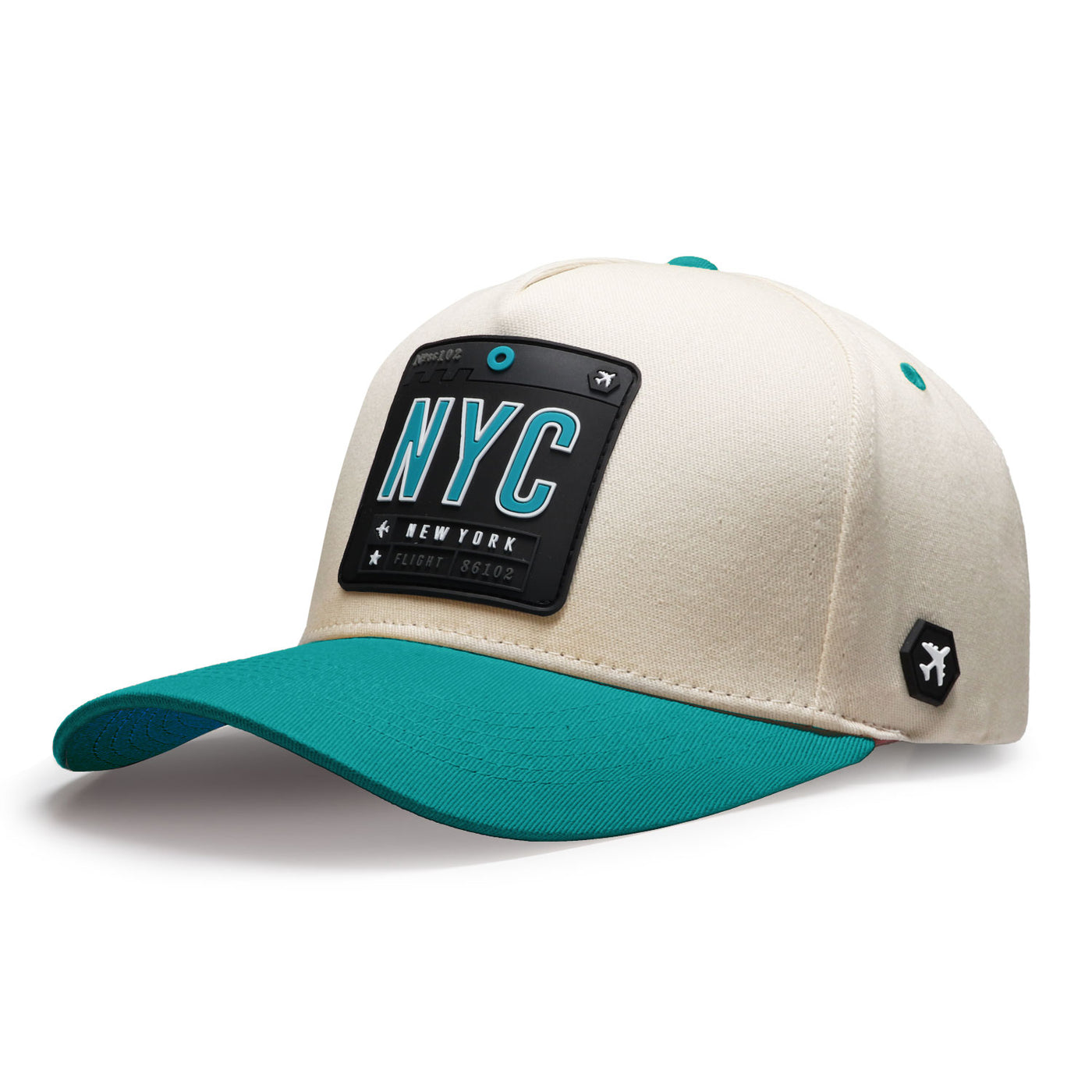 New York Classic Cap - Natural/Teal